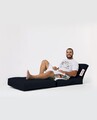 Fotoliu extensibil, Siesta, Ferndale Bean Bag, 55 - 180 cm, poliester impermeabil, negru