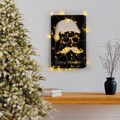 Decoratiune de luminoasa XMASBLACK-006, Tanelorn, 39x59 cm, metal, negru