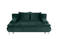 Canapea extensibila Sofie Lux, 203x92x86 cm, 3 locuri, lada pentru depozitare, verde pin