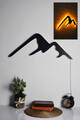 Decoratiune luminoasa LED, Mountain, MDF, 60 LED-uri, Galben