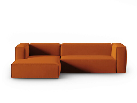 Coltar stanga 4 locuri, Mackay, Cosmopolitan Design, 282x166x73 cm, catifea, teracota