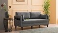 Canapea Comfort Sofa, Balcab Home, 2 locuri, 175x80x80 cm, gri