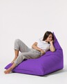 Fotoliu puf, Bean Bag Ferndale, Pyramid Bed, 145 cm, poliester impermeabil, mov