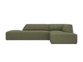 Coltar dreapta 4 locuri, Ruby, Micadoni Home, BL, fara cotiera, 273x180x69 cm, velur, verde