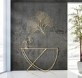 Decoratiune de perete Glam Leaf, Mauro Ferretti, 69x5x62 cm, fier