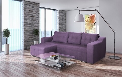 Coltar extensibil Verona Mov 287x169x96 cm cu lada de depozitare