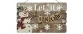 Decoratiune de perete cu 6 Led-uri Let it snow, Lumineo, lemn, multicolor