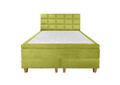 Pat matrimonial, Stockholm, Cubic E, 160x200 cm, saltea tip Pocket, topper memory, Verde