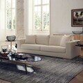 Canapea fixa Davos, Ndesign, 2 locuri, 200x100x82 cm, lemn, crem