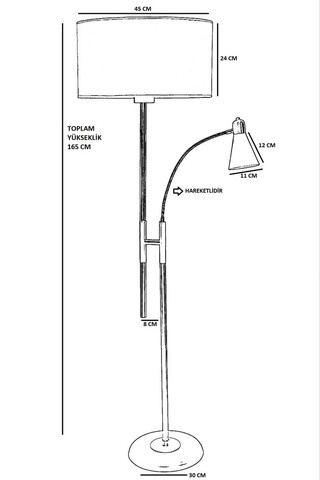 Lampadar, Luin, 534LUN4268, Metal, Răchită / Cupru