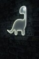 Decoratiune luminoasa LED, Dino the Dinosaur,  Benzi flexibile de neon, DC 12 V, Alb