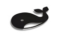 Decoratiune luminoasa LED, Baby Whale, MDF, 60 LED-uri, Galben