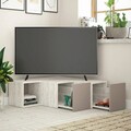 Comoda TV, Decortie, Compact, 90x32x92 cm, Alb deschis / Mocha deschis