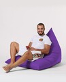 Fotoliu puf, Bean Bag Ferndale, Pyramid Bed, 145 cm, poliester impermeabil, mov