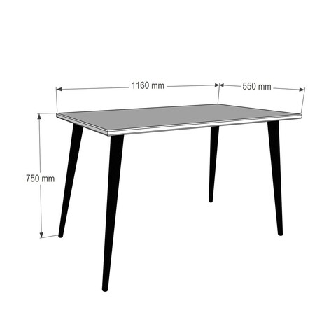 Birou, Woodface, Rixy, 116x75x55 cm, Lemn, Natural