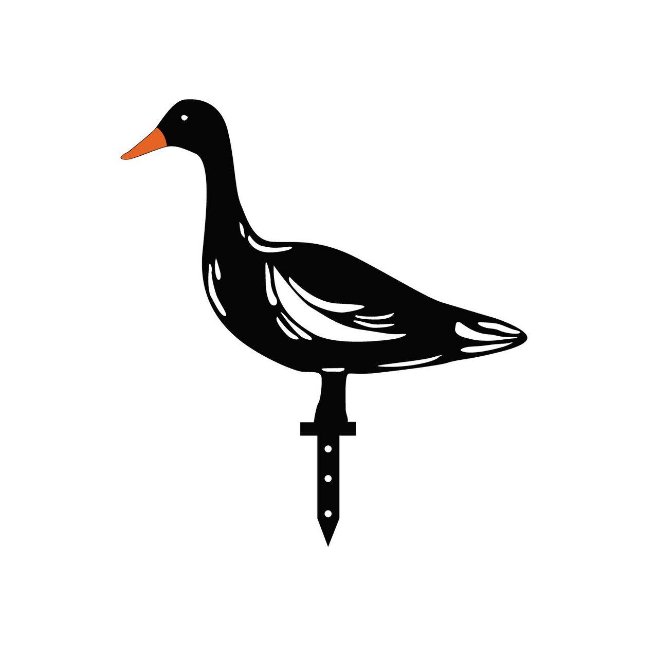 Set decoratiuni pentru gradina, Ducks, Metal, Negru - 3 | YEO