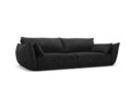 Canapea 3 locuri, Kaelle, Micadoni Home, BL, 208x100x85 cm, poliester chenille, negru