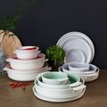 Platou pentru servire, Villeroy & Boch, Clever Cooking, Ø 26 cm, portelan premium, pictat manual, verde