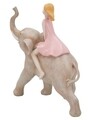 Decoratiune Dolly On Elephant, Mauro Ferretti, 22x10x21 cm, polirasina, roz