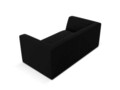 Canapea 2 locuri, Ruby, Micadoni Home, BL, 174x93x69 cm, catifea, negru