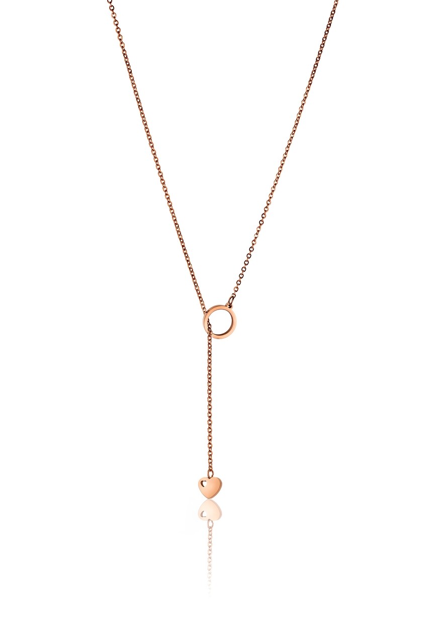 Set Lantisor Cu Inel, Emily Westwood, Rose Gold Jillian, Inox, Auriu