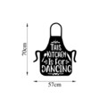 Decoratiune de perete, This Kitchen Is For Dancing, Metal, Dimensiune: 57 x 70 cm, Negru