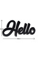 Decoratiune luminoasa LED, Hello, MDF, 60 LED-uri, Roz