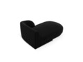 Sezlong living dreapta 2 locuri, Miley, Micadoni Home, BL, 155x92x74 cm, catifea, negru