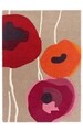 Covor Poppies Bedora, 200x300 cm, 100% lana, rosu, finisat manual