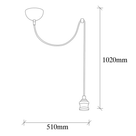 Candelabru, Nitid, Kabluni - MR - 901, E27, 100 W, metal