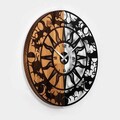 Ceas de perete, Wooden Clock, Lemn/metal, ø56 cm, Nuc / Negru