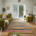 Covor Piano Pink/Multi, Flair Rugs, 200x290 cm, lana, roz/multicolor