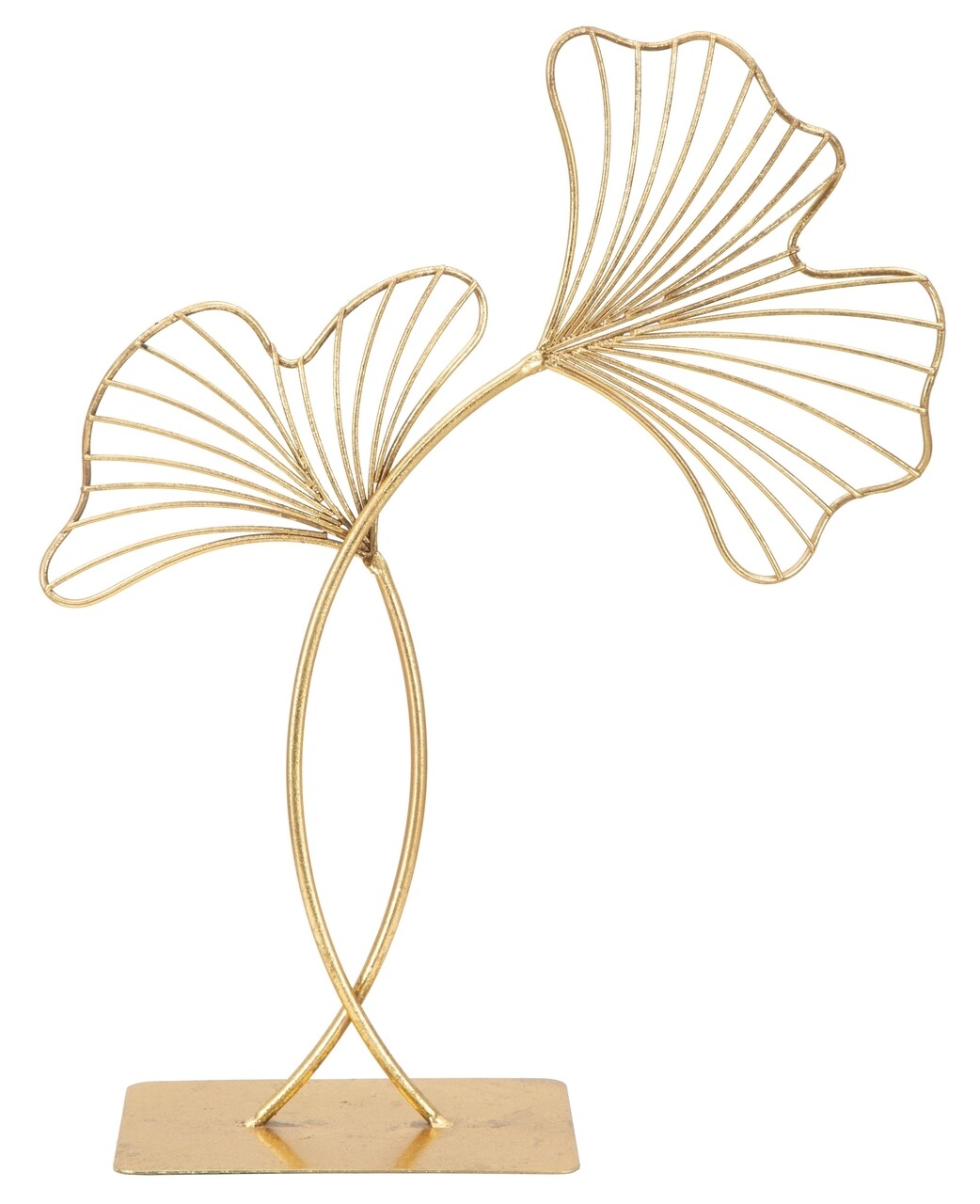 Decoratiune Leaf Glam, Mauro Ferretti, 35 x 11.5 x 44 cm, fier, auriu