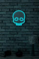 Decoratiune luminoasa LED, Skull, Benzi flexibile de neon, DC 12 V, Albastru