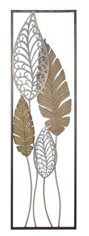 Decoratiune de perete Foglie B, Mauro Ferretti, 30.5 x 99.5 cm, fier/MDF