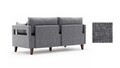 Canapea Comfort Sofa, Balcab Home, 2 locuri, 175x80x80 cm, gri