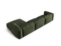 Coltar modular dreapta 3 locuri, Martina-120, Micadoni Home, 332x176x75 cm, catifea, verde