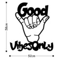 Decoratiune de perete, Good Vibes Only, Tanelorn, 52x58 cm, metal