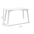 Masa dining Natali, Pakoworld, 120x80x76 cm, MDF/lemn de fag/metal, negru/natural