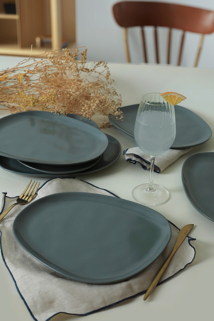 Set platouri pentru servire, Keramika, 275KRM2184, 100% CERAMICA / , Nu absoarbe apa, Verde deschis