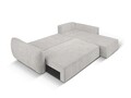 Coltar extensibil dreapta 4 locuri, Kaelle, Micadoni Home, BL, 252x165x87 cm, poliester chenille, gri deschis