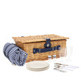 Cos de picnic 4 persoane Orlando, Homla, 46x30x20 cm, cu patura de picnic 130x150 cm, natural