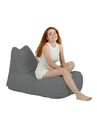 Fotoliu puf, Bean Bag, Ferndale Trendy, 105 x 75 cm, poliester impermeabil, gri fumuriu