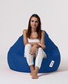 Fotoliu puf, Bean Bag, Ferndale Premium XXL, 115 x 130 cm, poliester impermeabil, albastru