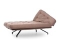 Canapea extensibila Coxy, Futon, 3 locuri, 110x200 cm, metal, maro