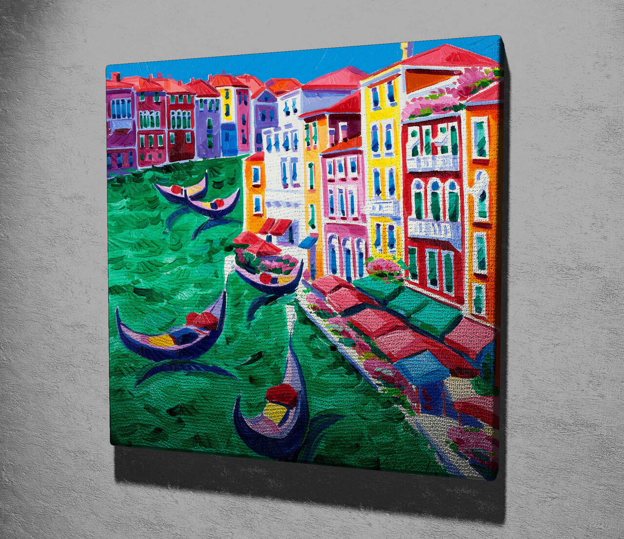 Tablou decorativ, KC067, Canvas, Dimensiune: 45 x 45 cm, Multicolor