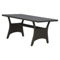 Set coltar de gradina/terasa 6 piese, cu spatiu de depozitare Baxter, 120x82x67 cm/ 165x67x73 cm, otel/poliester, gri/negru