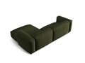 Coltar modular dreapta 2 locuri, Martina-169, Micadoni Home, 283x176x75 cm, tesatura structurata catifelata, verde