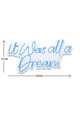 Decoratiune luminoasa LED, It was all a Dream, Benzi flexibile de neon, DC 12 V, Albastru