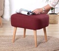 Taburet, Fluffe, 209FLF1134, 50% bumbac, 50% in, Rosu claret